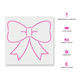 Bow Ribbon Stencil - Reusable Stencils for Painting - Create DIY Bow Ribbon Crafts and Projects