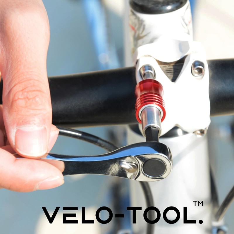 Velo-Tool Bicycle 1/4 Drive Mini Ratchet Set with Organizer Case