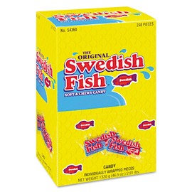 Swedish Fish Grab-And-Go Candy Snacks In Reception Box, 240-Pieces/box