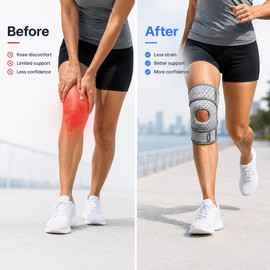 Double Strap Knee Brace for Sports – Adjustable Patella Support for Running Cycling Hiking