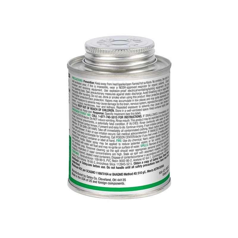 Oatey 30863 Heavy Duty Solvent Cement, 8 Oz, Can, Liquid,