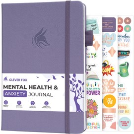 Clever Fox Mental Health & Anxiety Journal – Guided CBT Journal with Prompts for Self Help & Stress Relief – Mood & Emotion Tracker (Lavender)