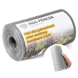 8inch x 25ft Hardware Cloth 1/4 inch Chicken Wire Fencing 23Ga, Hot Dipped Galvanized After Welding Garden Plant Supports Welded Metal Chicken Wire Fence, Poultry Animal Netting Cage Screen