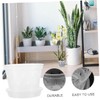 BESPORTBLE 2sets Transparent Orchid Pots with Drainage and Saucers Breathable