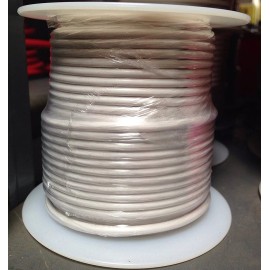 autopartshouse 12-Gauge 100-Feet Bulk Spool, White Color Stranded Copper Wire (Made in USA)