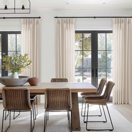 Beige Linen Sheer Curtains 96 Inches Long Memory Shape Trained Pinch Pleated Curtain for Living Room with Hooks Rings Back Tab Pinch Pleat Drapes 96 Inch Length for Boho Bedroom Dining Room 1 Panel