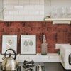 Peel and Stick Backsplash Tiles, 10 Sheets Red Orange Safi