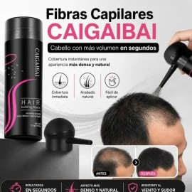 Polvo De Fibra Capilar Para Cubrir Zonas Calvas Y Aplicador，Solución para calvicie, caída del cabello y cabello con poco volumen