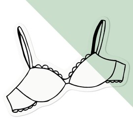 'Bra' Clear Sticker Decal – Waterproof Film for Windows, Cars, Walls & Crafts, Medium (100mm) (DC00024802)