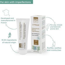 CYTOLNAT-Cytolac Anti-Blemish Cream - Repairs, Moisturises, Soothes, Refines skin texture - Reduces the number of blemishes - Sensitive, Combination to Oily Skin - Face - Natural Formula - 50 ml
