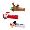 KOMBIUDA 3pcs Christmas Fabric Refrigerator Handle Covers Santa Snowman Elk