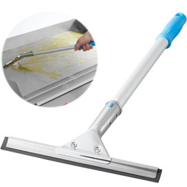 Hot Griddle Squeegee with 7.8 Inch Flexible Heat-Resistant Rubber Blade, 18" Long Handle, Ideal for 300 to 350 Degree Fahrenheit hot griddles Cleaning by Weavura