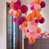 prxififeq Hot Pink Orange and Pink Paper Honeycomb Balls,6 and
