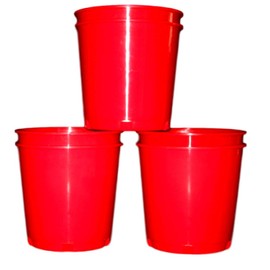 Jean's Plastics Offering, Donation Buckets, Pack 12, Red