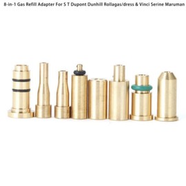 8 Pcs/Set Lighter Butane Gas Filling Adapter for S T Dupont Dunhill Dress/Rollagas DL