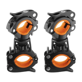 ROCKBROS Bike Flashlight Mount 360 Degree Rotation Bike Light Holder 2 Pack Multifunctional Cycling Bicycle Clip Torch Light Mounting Bracket