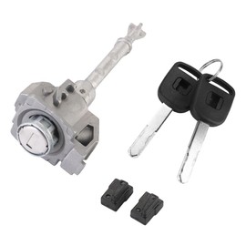 Yollky Front Door Lock Cylinder Set with Keys for Honda Civic 2012-2015 | 2 Keys, Silver Tone | Driver Side Door Lock Cylinder Replaces 72185-TR0-A01