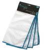 JVL Car Care Cleaning Range Large Microfibre Cloths, Microfibre, Teal/White,