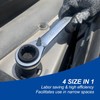 DAKCOS 4-in-1 reversible ratchet wrench, 10 x 13-17 x 19