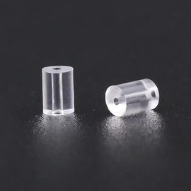 Clear Silicone Earring Backs, Hypoallergenic Replacement Stoppers for Stud, Fishhook, Hoop, Post Earrings, 200 Pack