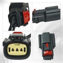 Ignition Coil Connector Pigtail Harness 3-Pin 2PCS, OE 9U2Z-14S411-EA WPT931, Compatible with Ford F-150/Mustang/Edge/Explorer/Taurus/Flex/Transit/E-350/E-450; Lincoln MKX/MKS/MKT/MKZ/Continental