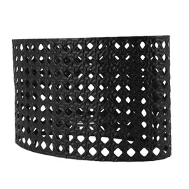 Hollow Oval Lampshade Made of Iron, Metal Engraving, Hollow Lampshade, Compatible with Floor Lamps, Table Lamps, Chandeliers (BLACK)