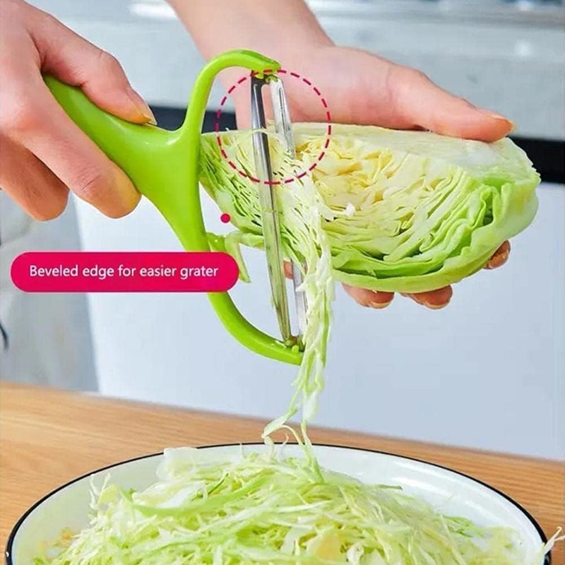 Green Cabbage Shredder, Vegetable Cutter Slicer, Stainless Steel Fruit Vegetable