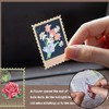 Pack of 160 PET Transparent Stamps Decorative Stickers, Flowers Scrapbook