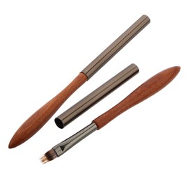 WOONEKY 2 Pcs Nail Art Brushes for Home Salon Wooden Handle Gradient Painting Tools for UV Gel Acrylic Nail Techniques for Manicure