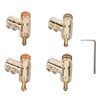 4pcs Banana Plug BA1403 Angled Locking Stacking Banana Plug 24K
