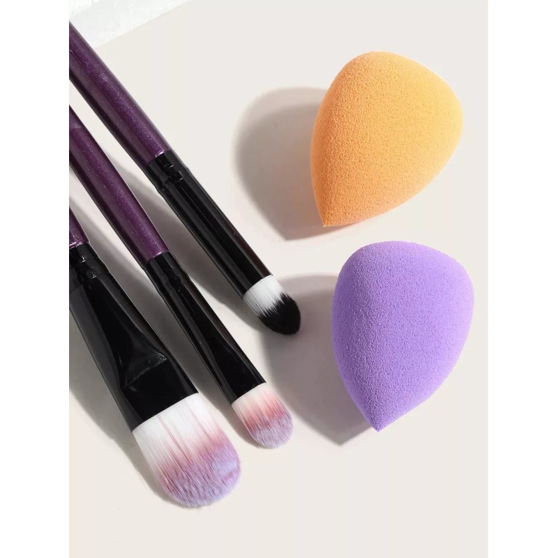 SBeauty Set De 20 Brochas Con 4 Esponjas De Maquillaje