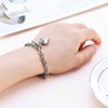MYNENEY 14K Gold Initial Chain Bracelet for Women Stainless Steel