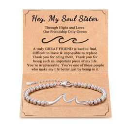 Tarsus Bestie Gifts Best Friend Birthday Gifts For Women, Friendship Gifts for Women Friends Female, Gifts for Best Friend, Soul Sister Best Friend Bracelet Christmas