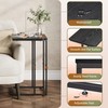 WLIVE Black Side Table Set of 2, C Shaped End