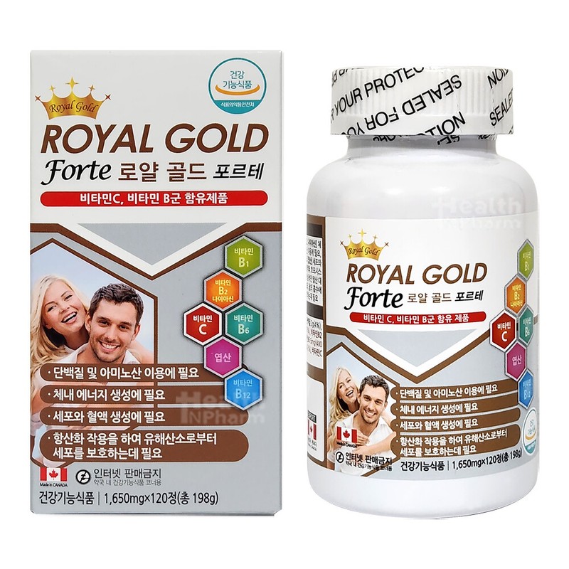 Royal Gold Forte 1650mg 120 tablets 2 boxes / 로얄