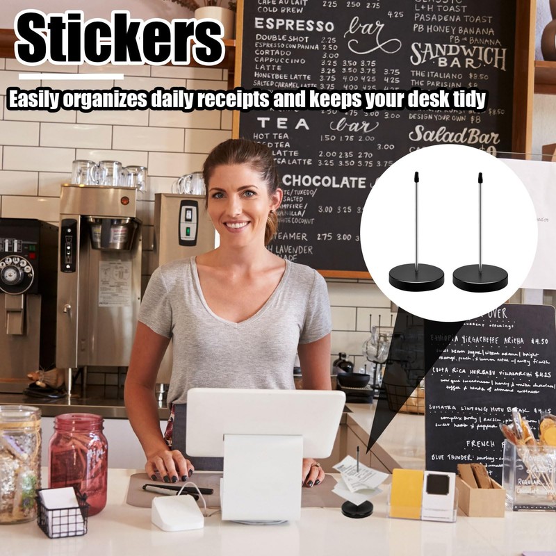 Pack of 2 note picks, receipt holder, note holder, stainless