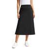 Viodia Womens Midi Skirt with 4 Pockets Modest Skorts Skirts