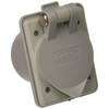 Hubbell Wiring Systems HBL61CM65 Nylon Compact Weatherproof Panel Mount Outlet