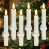 Yeelida Flickering Flameless Short Window Candles with Sensor Dusk to