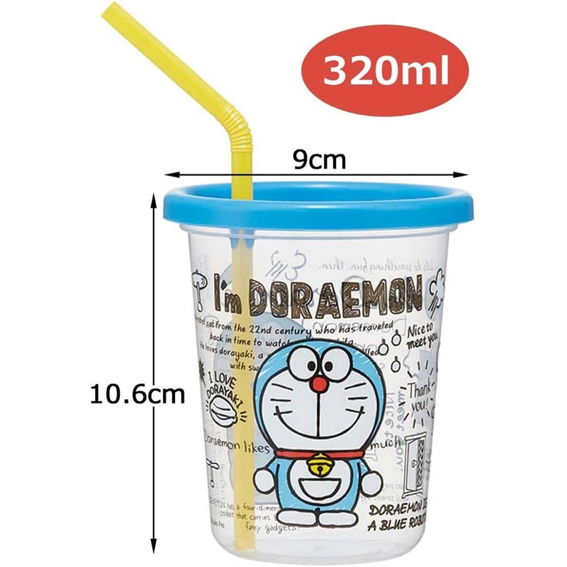 Skater SIH3ST I'm Doraemon Tumbler with Straw, 3 Pieces, Made