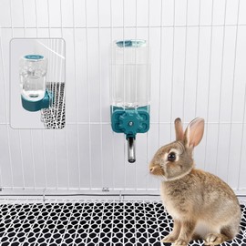 LOS ANDES No-Drip Water Bottle/Feeder for Guinea Pigs/Hamsters/Bunnies/Ferrets/Squirrel/Hedgehog/Other Small Pets, Weather Resistant Cage Water Bottles for Dogs/Cats, 18.5oz,Blue