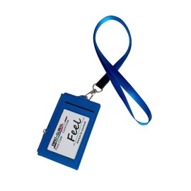 Feel Commuter Pass Case, Coin Purse Compatible with Strap, Pass Holder, IC Card Case, Card Case, For Work or School, Transportation IC Card (Suica TOICA ICOCA PASMO PiTaPa), blue