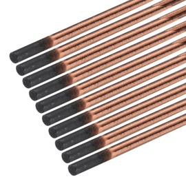 PATIKIL 10pcs 6mmx305mm(1/4"x12") Carbon Arc Air Gouging Rods Copper Graphite Coated Gouging Electrode Rods for Welding