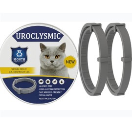 UroClysmic 2 Pack Collar for Cats, Waterproof Adjustable Cat Collars for Small, Medium, Large Cat Kittens, Safe & Comfortable, Also Suitable for Cats Over 7 Weeks, One Size Fits All