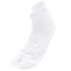 Ai Indigo Tetoron Broad Tabi Socks, Wrinkle Resistant, Mother's Day, Gift, White, 8.3 - 11.8 inches (21 - 30 cm), Unisex, white