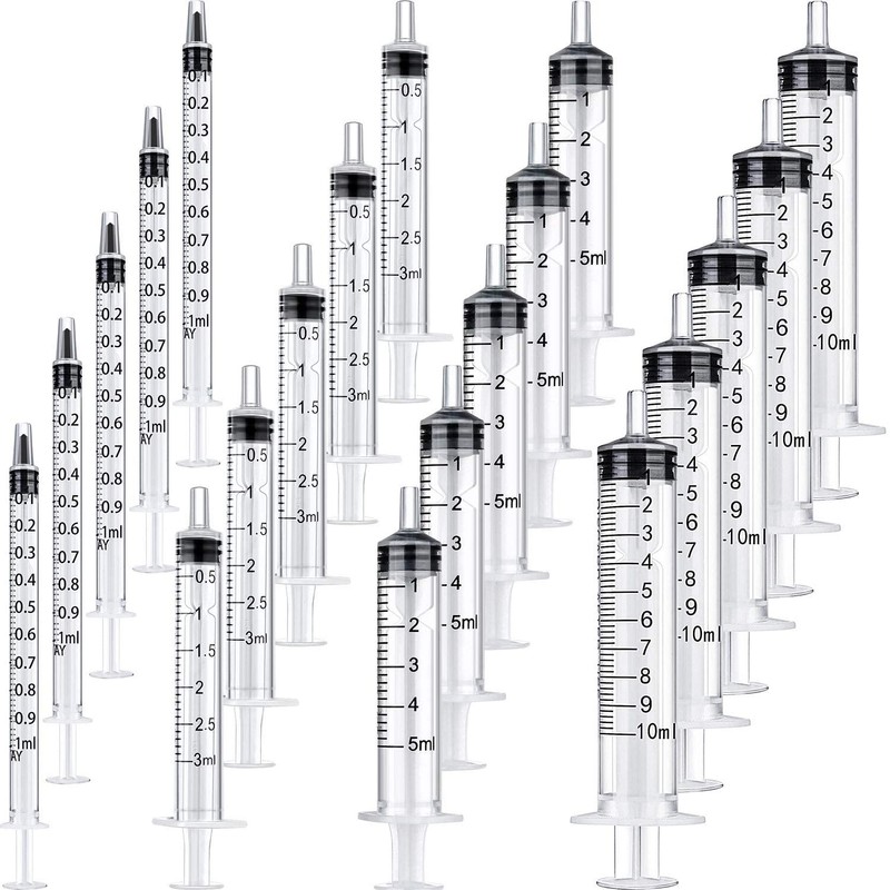 10PCS 2.5ML Reusable Plastic Syringe with Measurement Hydroponics Plastic Nutrient