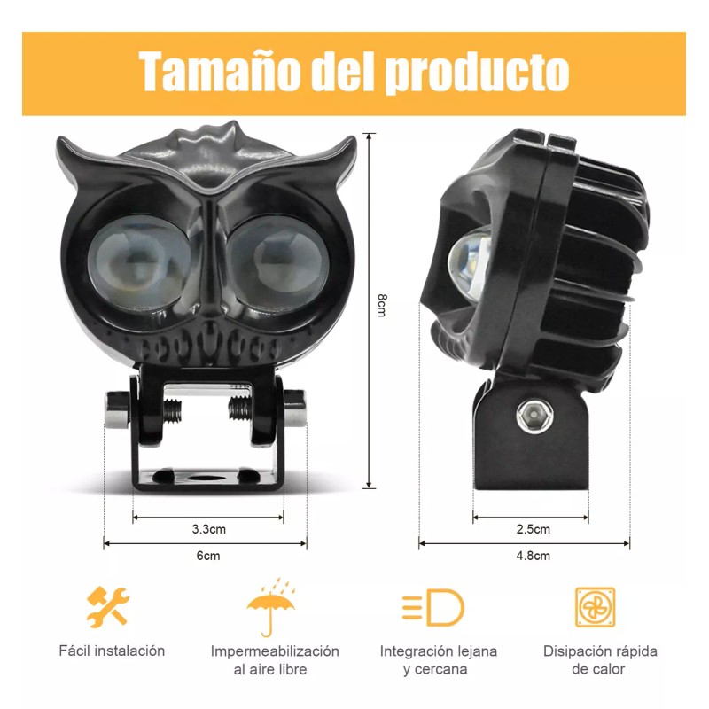 MXNLZM 8000lm Luz Led Faros Para Motos Luces Auxiliares Lupa