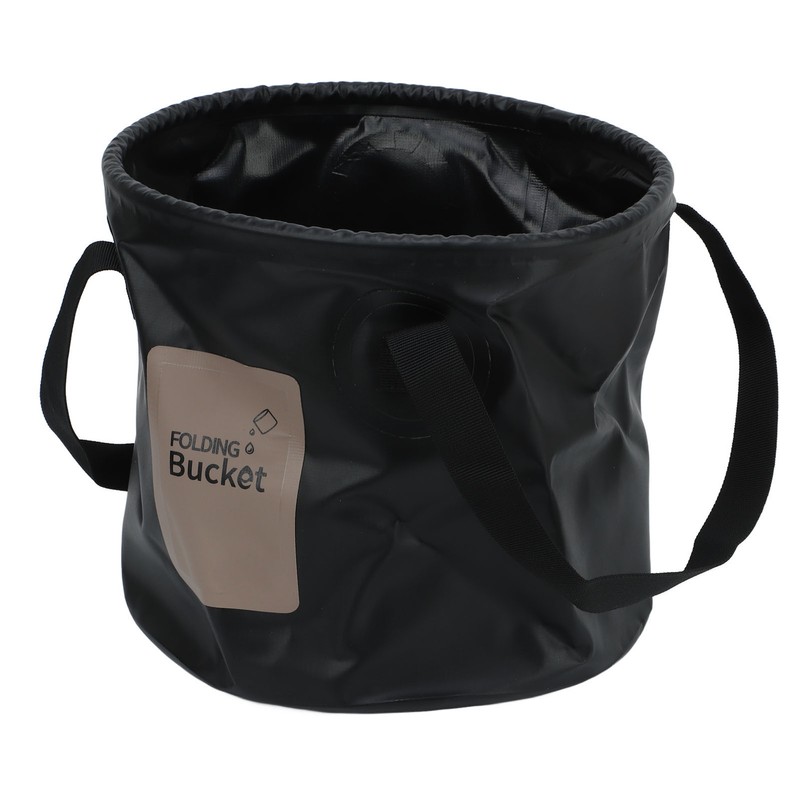 Camping Collapsible Bucket 10L Capacity Food Grade PVC Mesh Side