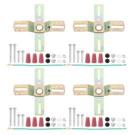 PATIKIL 4" Light Crossbar, 4 Set Carbon Steel Cross-Shaped Mounting Bracket 360 Rotation Universal Lamp Fixture with Screws for Chandelier Light
