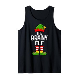 Brainy Elf Xmas Matching Family Elf Squad Christmas Tank Top